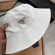 PRADA | Re-Nylon Bucket White Hat - 6