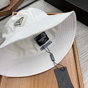 PRADA | Re-Nylon Bucket White Hat - 5