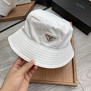 PRADA | Re-Nylon Bucket White Hat - 4