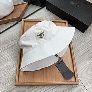 PRADA | Re-Nylon Bucket White Hat - 3