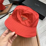 PRADA | Re-Nylon Bucket Red Hat - 5