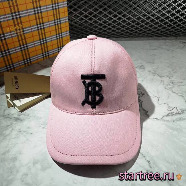 BURBERRY | Pink Hat With Logo - 1