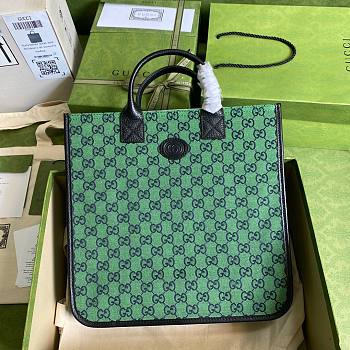 GUCCI | Children's GG Green Tote Bag - 550763 - 33.5x31.5x7.5cm