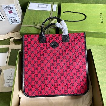 GUCCI | Children's GG Red Tote Bag - 550763 - 33.5x31.5x7.5cm