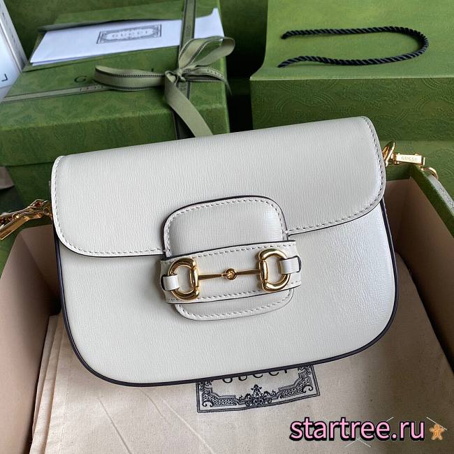 GUCCI | Horsebit 1955 Mini White Bag - 658574 - 20.5x14x5cm - 1