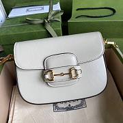 GUCCI | Horsebit 1955 Mini White Bag - 658574 - 20.5x14x5cm - 1