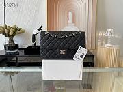 CHANEL | Classic Flap bag Caviar Silver Metal Black - A01113 - 25cm - 1