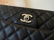 CHANEL | Classic Flap bag Caviar Silver Metal Black - A01113 - 25cm - 5