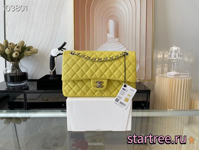 CHANEL | Small Classic Handbag Silver Metal Yellow- A01113 - 25.5cm - 1