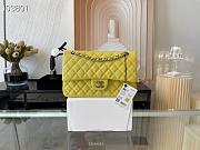 CHANEL | Small Classic Handbag Silver Metal Yellow- A01113 - 25.5cm - 1