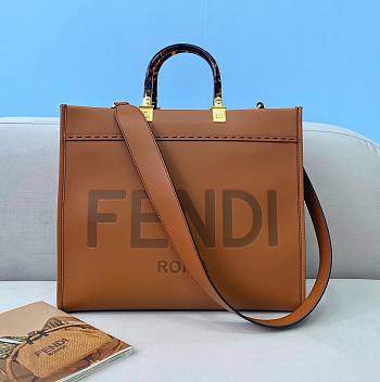 FENDI | Medium Tote Bag Sunshine Shopper Brown - 8BH386 - 35x17x31cm 