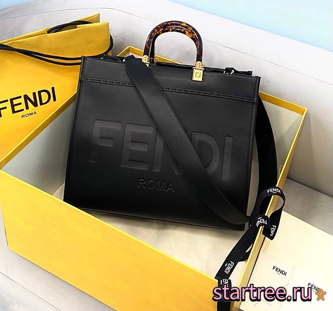 FENDI | Medium Tote Bag Sunshine Shopper Black - 8BH386 - 35x17x31cm  - 1