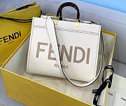 FENDI | Medium Tote Bag Sunshine Shopper White - 8BH386 - 35x17x31cm  - 1