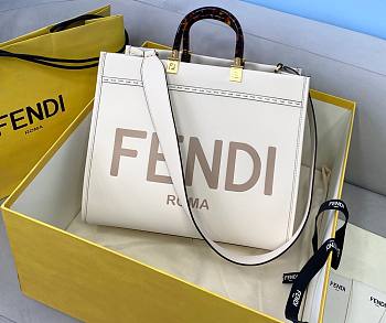 FENDI | Medium Tote Bag Sunshine Shopper White - 8BH386 - 35x17x31cm 