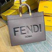 FENDI | Medium Tote Bag Sunshine Shopper Grey - 8BH386 - 35x17x31cm  - 1