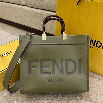 FENDI | Medium Tote Bga Sunshine Shopper Green - 8BH386 - 35x17x31cm 