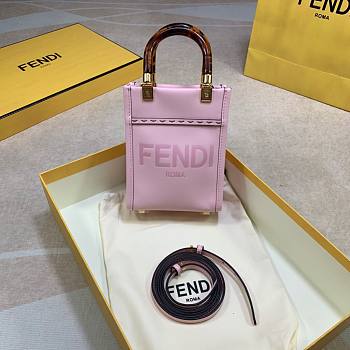 Fendi | Mini Pink Sunshine Shopper Bag - 8BS051 - 13x18x6.5cm