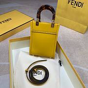 Fendi | Mini Yellow Sunshine Shopper Bag - 8BS051 - 13x18x6.5cm - 3