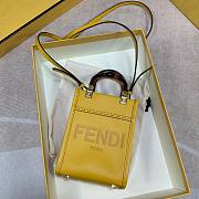 Fendi | Mini Yellow Sunshine Shopper Bag - 8BS051 - 13x18x6.5cm - 6