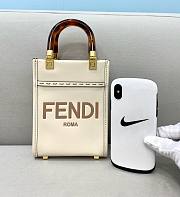 Fendi | Mini White Sunshine Shopper Bag - 8BS051 - 13x18x6cm - 1