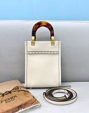 Fendi | Mini White Sunshine Shopper Bag - 8BS051 - 13x18x6cm - 4