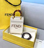 Fendi | Mini White Sunshine Shopper Bag - 8BS051 - 13x18x6cm - 5