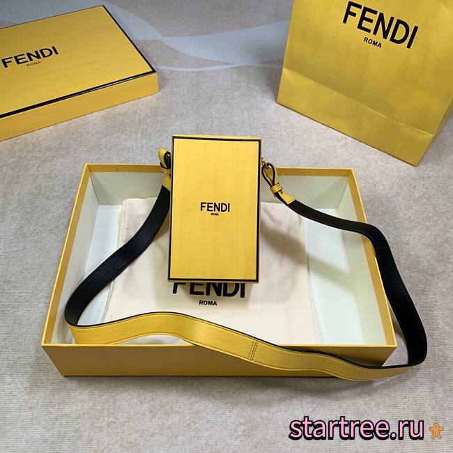 FENDI | Vertical Box Yellow Bag - 8BT339 - 10.5x17x 7cm - 1