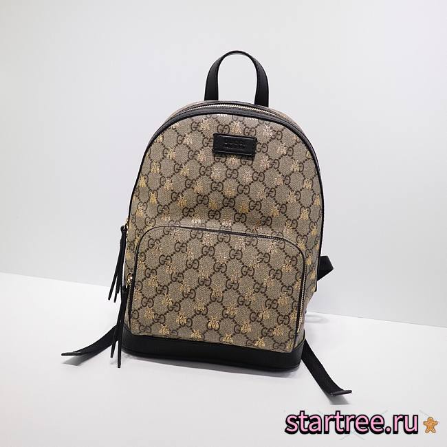Gucci | GG Supreme Bee Backpack - 427042 - 25x32x11cm - 1