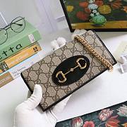 GUCCI | GG Black Horsebit 1955 Wallet With Chain  - 621892 - 19x10x4cm - 4