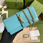 Gucci | Jackie 1961 Chain Wallet Blue - 652681 - 19x10x3.5cm - 6