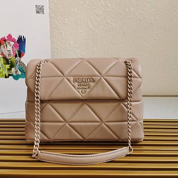 PRADA | Large Nappa Leather Spectrum Beige Bag - 1BD231 - 27x18.5x9cm