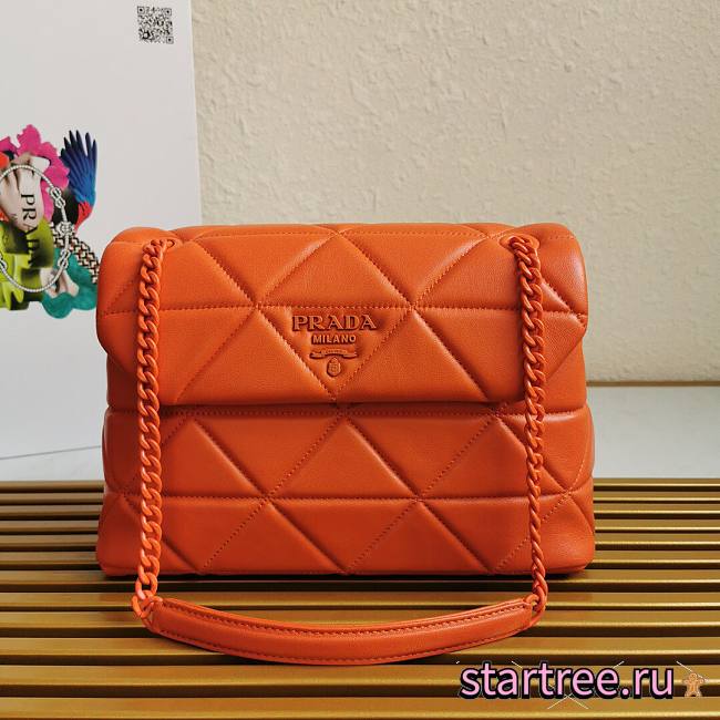 PRADA | Large Nappa Leather Spectrum Orange Bag - 1BD231 - 27x18.5x9cm - 1