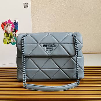 PRADA | Large Nappa Leather Spectrum Blue Bag - 1BD231 - 27x18.5x9cm