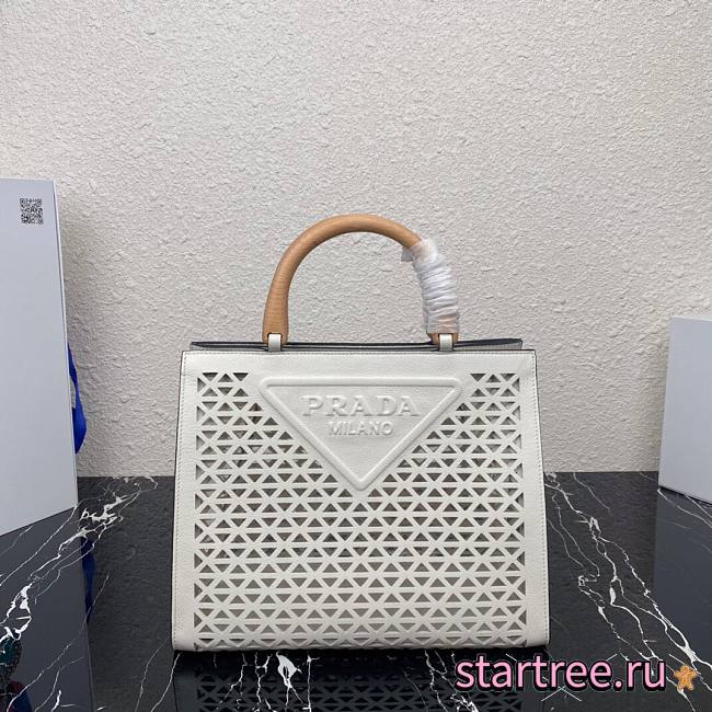 PRADA | Tote White Bag- 1BG405 - 24x37x16cm - 1