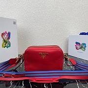 PRADA | Red D Leather Cross-Body Bag - 1BH082 - 22x15x9cm - 1