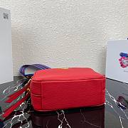 PRADA | Red D Leather Cross-Body Bag - 1BH082 - 22x15x9cm - 6