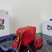 PRADA | Red D Leather Cross-Body Bag - 1BH082 - 22x15x9cm - 5