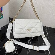 PRADA | White System nappa leather patchwork bag - 1BD291 - 28x18x7.5cm - 2