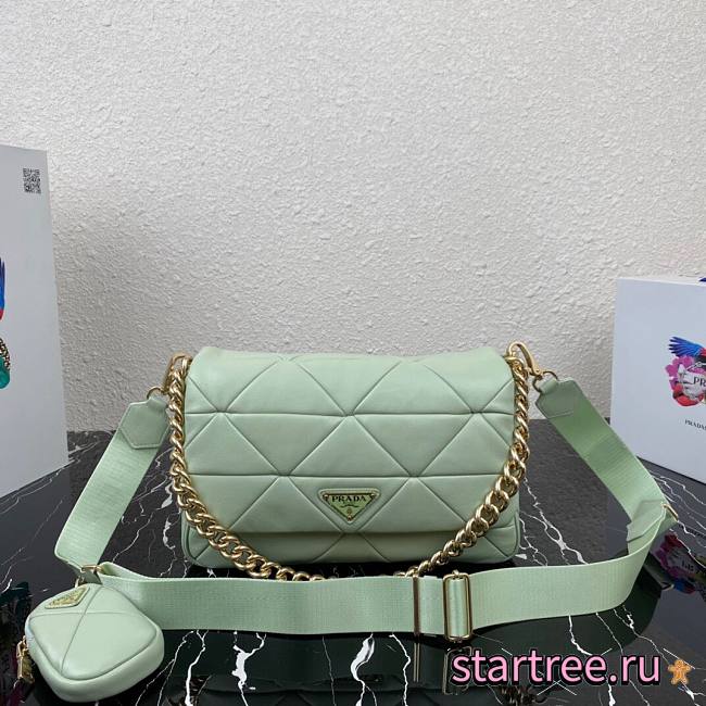 PRADA | Mint System nappa leather patchwork bag - 1BD291 - 28x18x7.5cm - 1