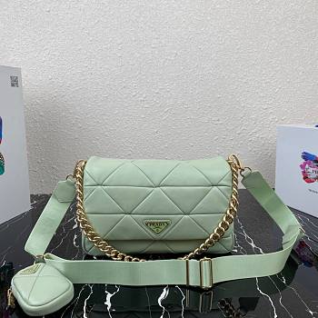 PRADA | Mint System nappa leather patchwork bag - 1BD291 - 28x18x7.5cm