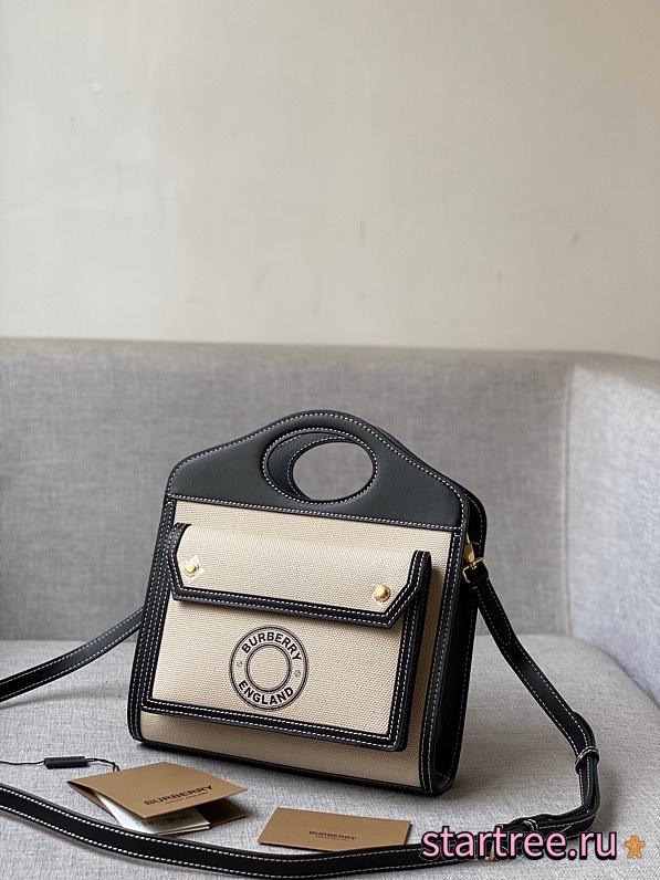 BURBERRY | Mini Black Logo Pocket Bag - 23x7x18cm - 1