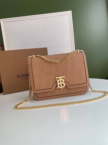 BURBERRY | Medium Quilted Monogram Lambskin TB Bag - 25.5x6.5x18.5cm