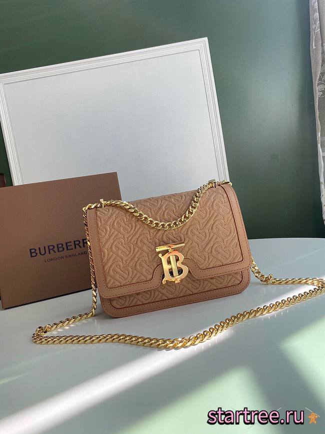 BURBERRY | Small Quilted Monogram Lambskin TB Bag - 21 x 6 x 16cm - 1