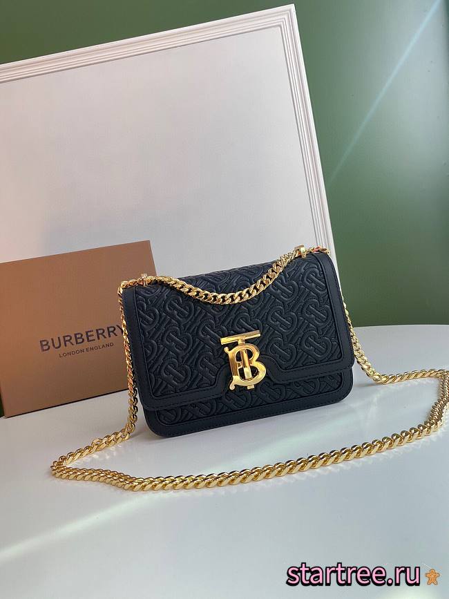 BURBERRY | Small Quilted Monogram Lambskin Bag - 21 x 6 x 16cm - 1