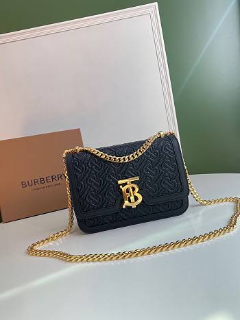 BURBERRY | Small Quilted Monogram Lambskin Bag - 21 x 6 x 16cm
