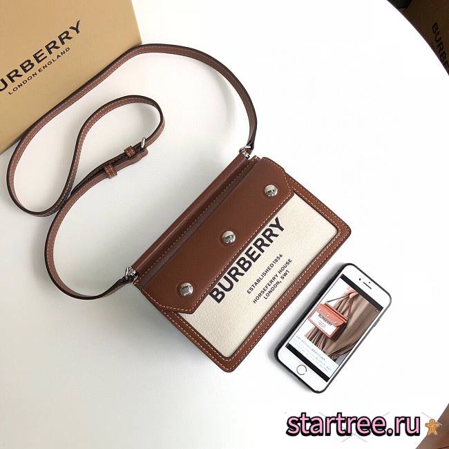 BURBERRY | Mini Horseferry Print Title Bag - 19 x 5 x 15cm - 1