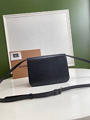 BURBERRY | Small Black Grainy Leather TB Bag - 21 x 6 x 16cm - 6