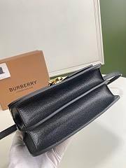 BURBERRY | Small Black Grainy Leather TB Bag - 21 x 6 x 16cm - 3