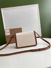 BURBERRY | Small Two-tone Canvas and Leather TB Bag - 21 x 16 x 6cm - 5