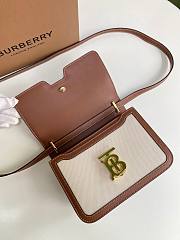 BURBERRY | Small Two-tone Canvas and Leather TB Bag - 21 x 16 x 6cm - 2